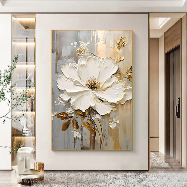 Tranh 3D hoa cúc họa mi nghệ thuật cao cấp