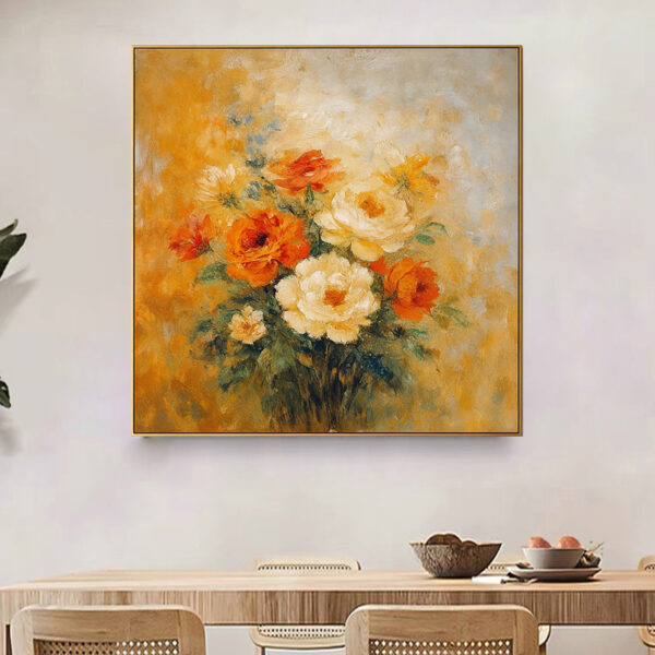 Tranh Hoa Hồng Sơn Dầu Đẹp Trang Trí Phòng Khách - Mẫu Hoa Hồng Treo Tường Đẹp Nhất (H05) - Ảnh 3