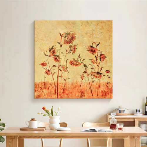 Tranh Hoa Sơn Dầu Nghệ Thuật Đẹp Trang Trí Phòng Khách - Mẫu Hoa Nghệ Thuật Treo Tường Đẹp Nhất Hiện Nay (H07)