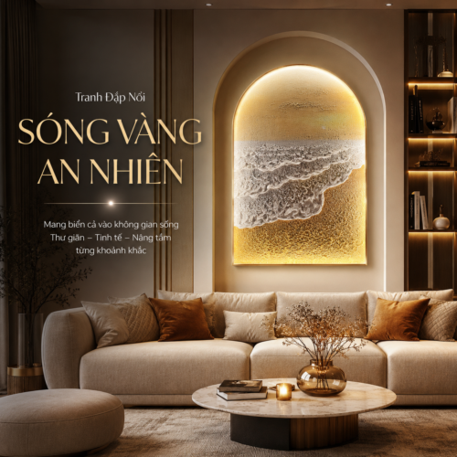 1-19 Sóng Vàng An Nhiên Khung Vòm Đèn LED (H103)