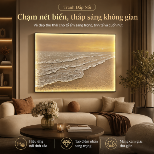1-26 Sóng Biển Vàng Kim Ngang Đèn LED (H110)