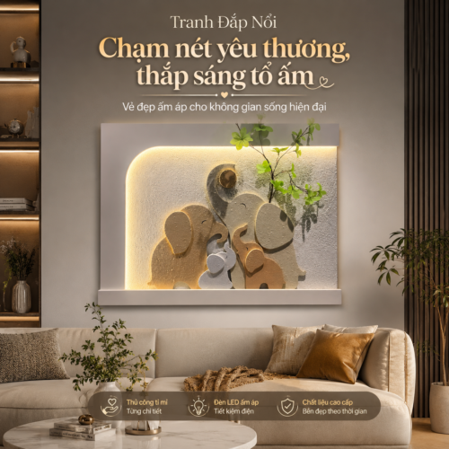 1-28 Gia Đình Gấu Ấm Áp Đèn LED (H112)