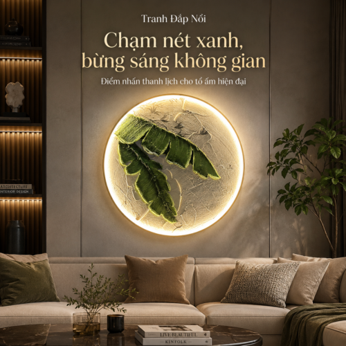 1-31 Lá Chuối Xanh Tròn Hiện Đại Đèn LED (H115)