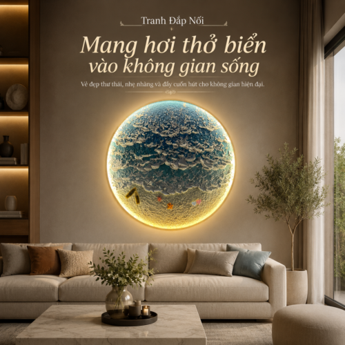 1-34 Biển Xanh Cá Đỏ Tròn Đèn LED (H118)