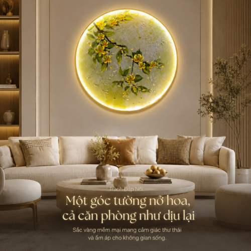 1-9 Hoa Mai Vàng Tròn Sang Trọng Đèn LED (H93)