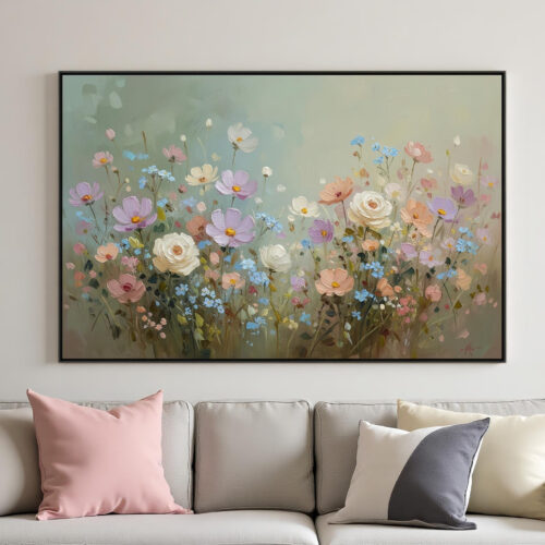 il_NxN.7845005586_67re Tranh Sơn Dầu Đồng Hoa Pastel Nhiều Màu Nhẹ Nhàng (H66) - Tranh Ve Tay Thu Cong | Chen Decor