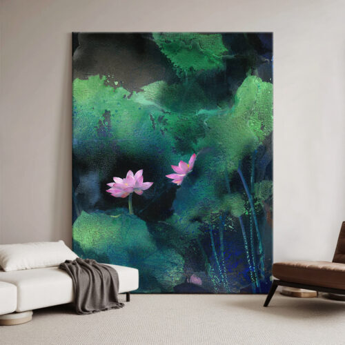imgimg-01-1 Tranh Sơn Dầu Hoa Sen Hồng Phong Cách Đương Đại (H29) - Tranh Son Dau Ve Tay | Chen Decor